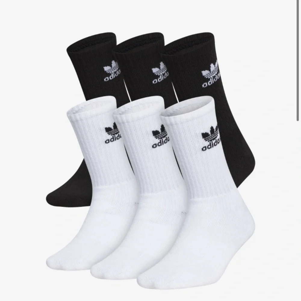 Adidas Originals Trefoil Cushioned Crew Socks 6 Pairs